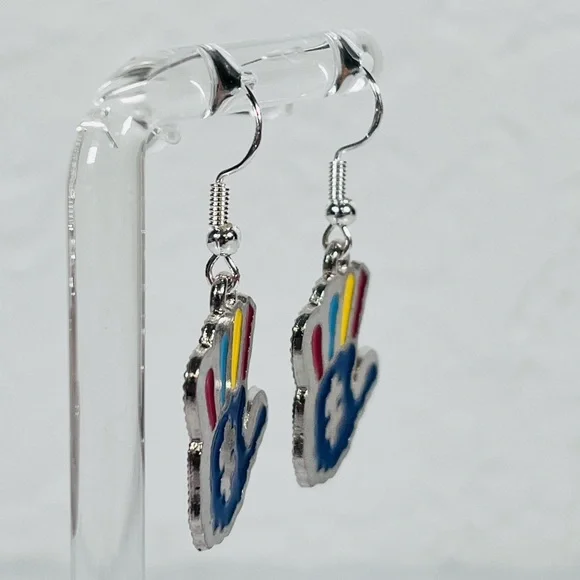 Autism Hand-Shaped Earrings - Picture 2 of 7
